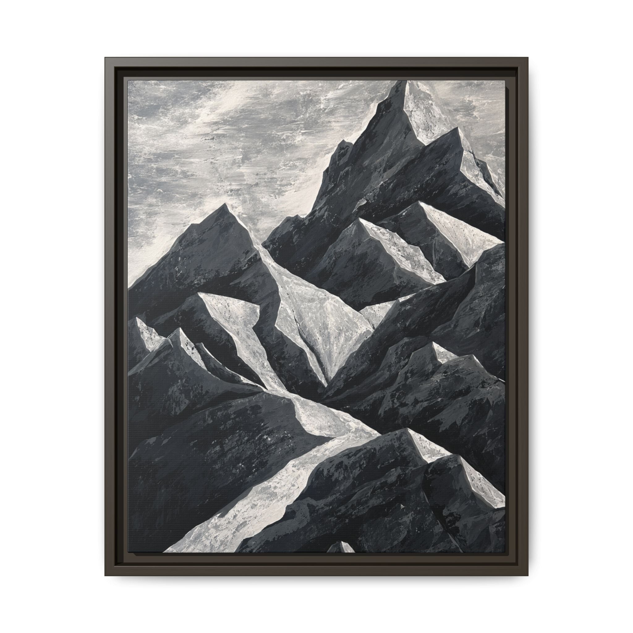 Silent Peaks Framed Canvas