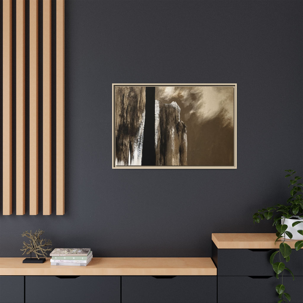 Misty Monolith Framed Canvas
