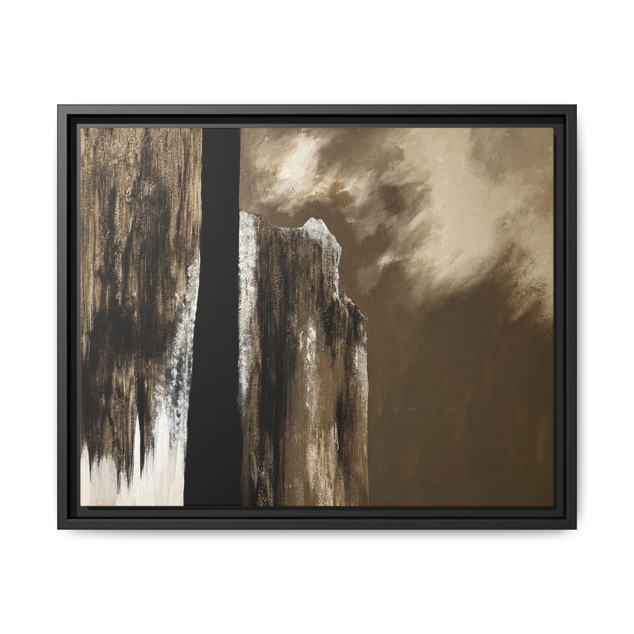 Misty Monolith Framed Canvas