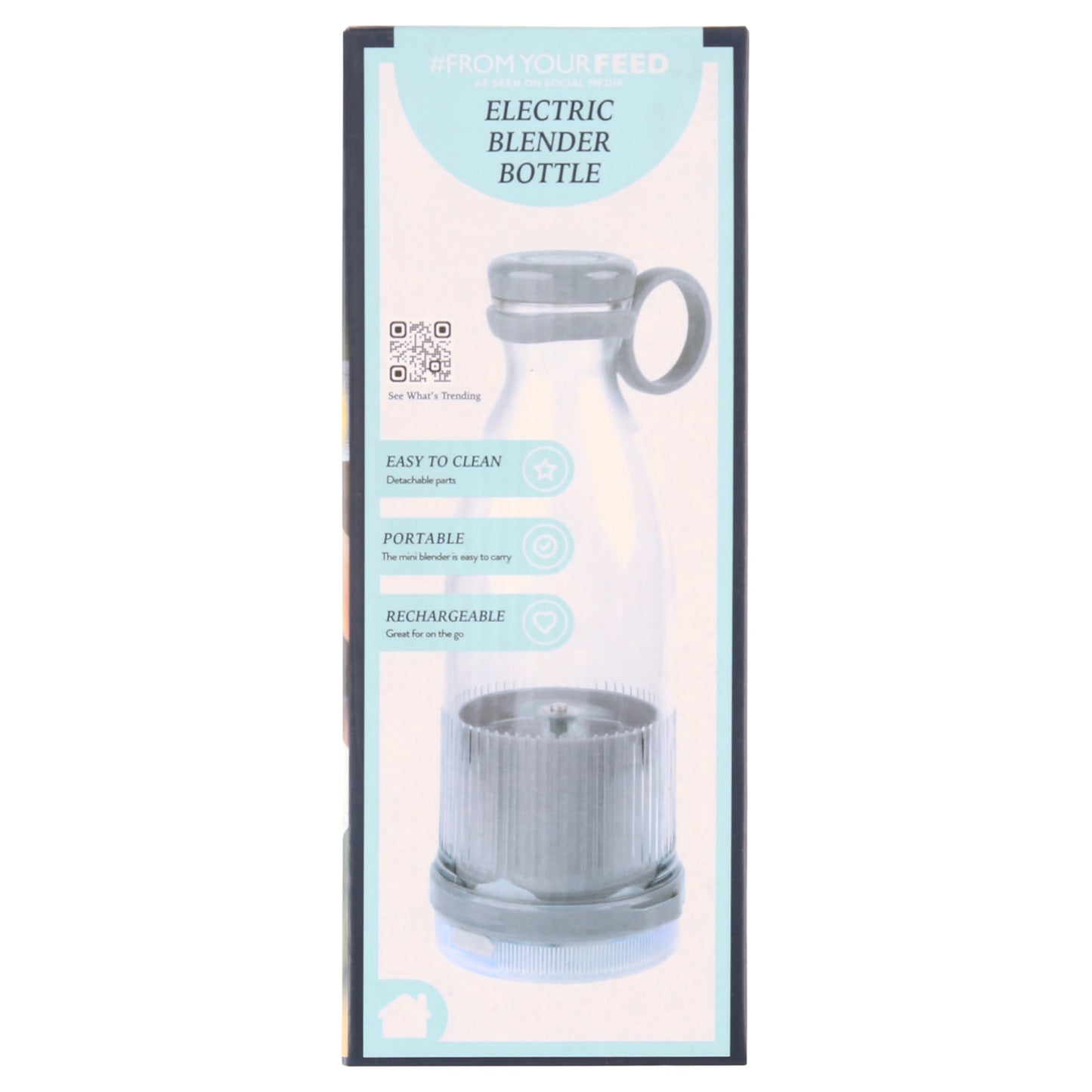 Portable Blender Bottle, Personal Sized - Gray