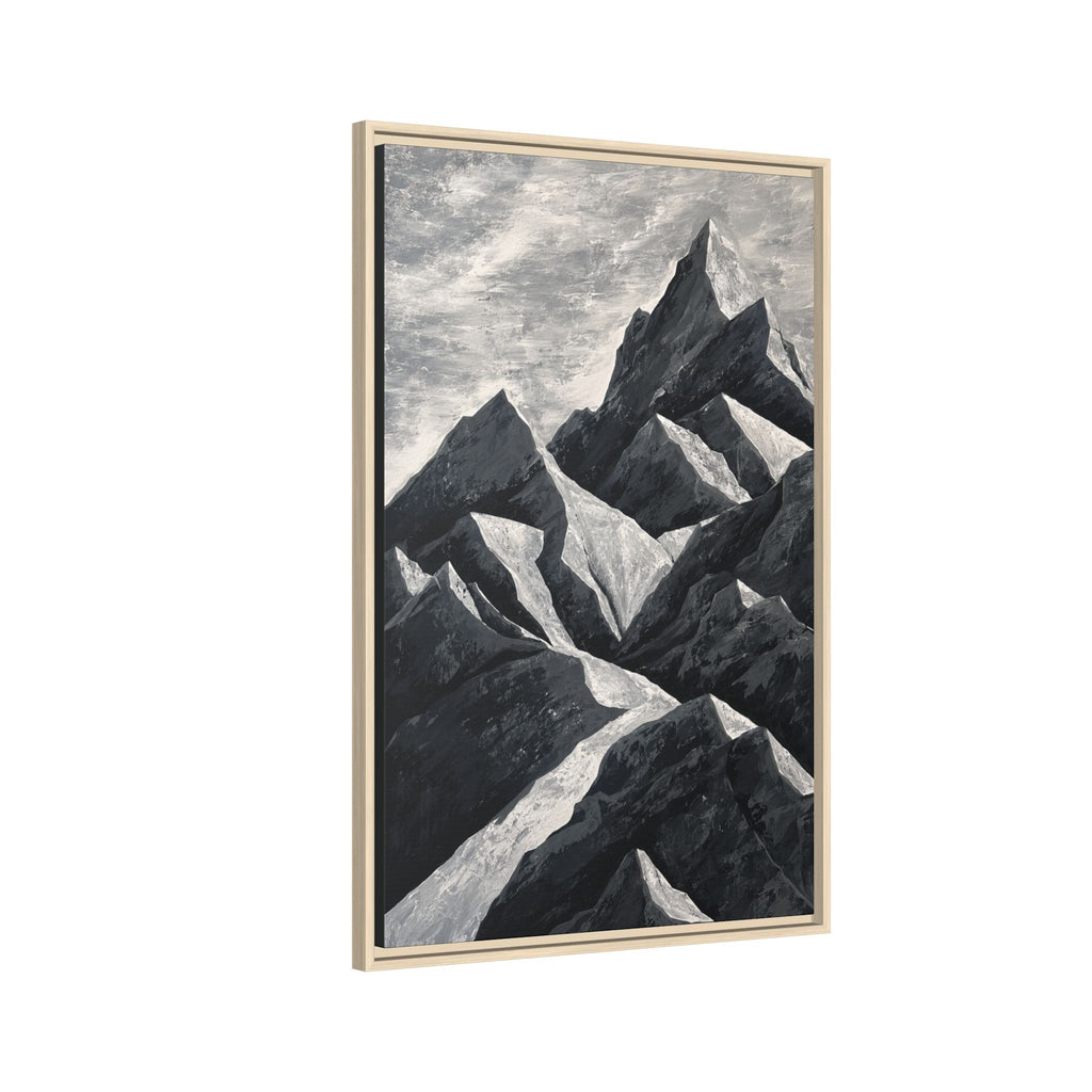 Silent Peaks Framed Canvas