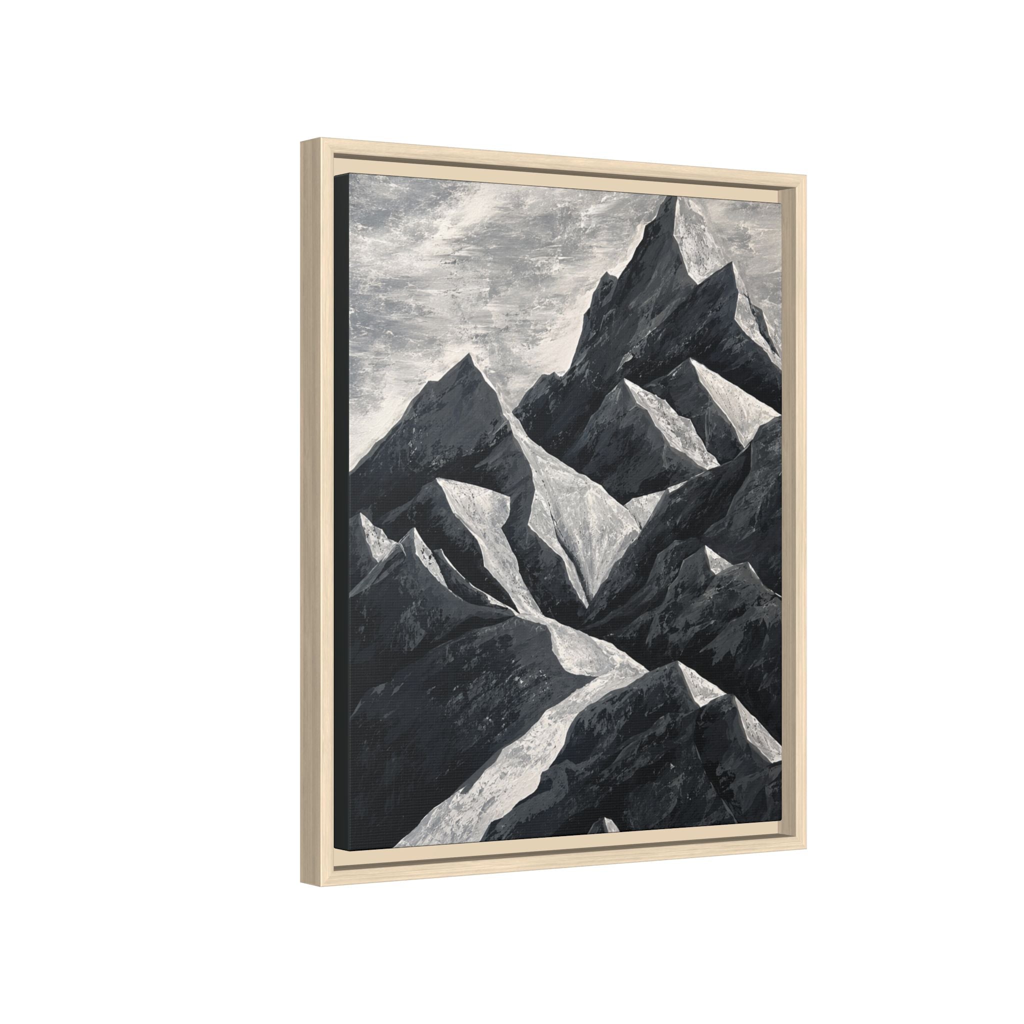 Silent Peaks Framed Canvas