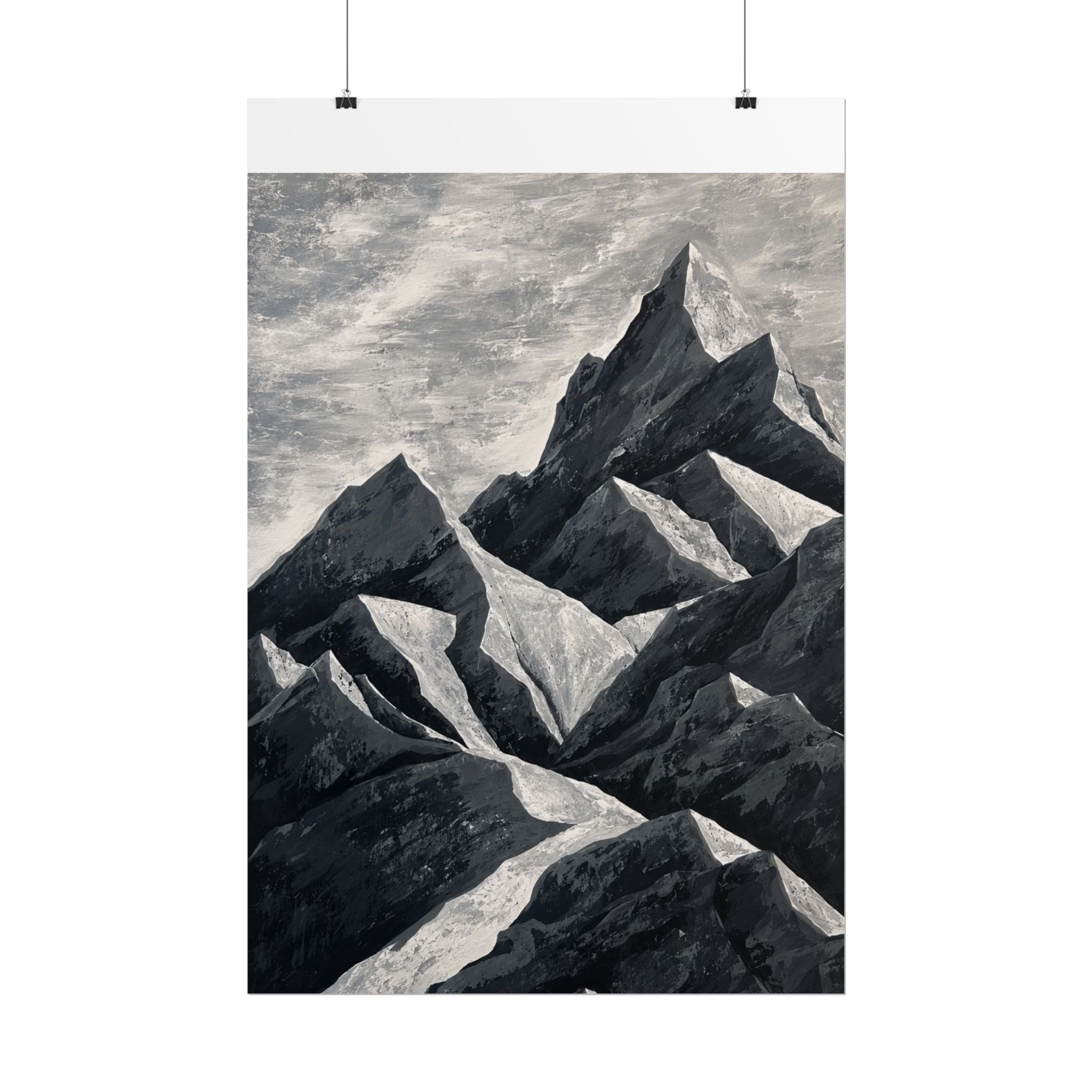 Silent Peaks Rolled Print
