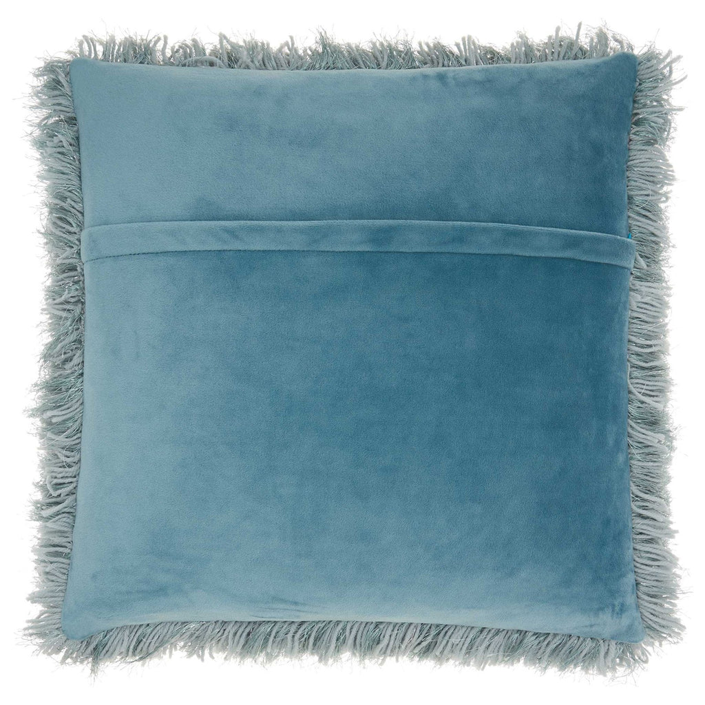 Yarn Shimmer Shag Decorative Throw Pillow, 17" X 17", Charcoal