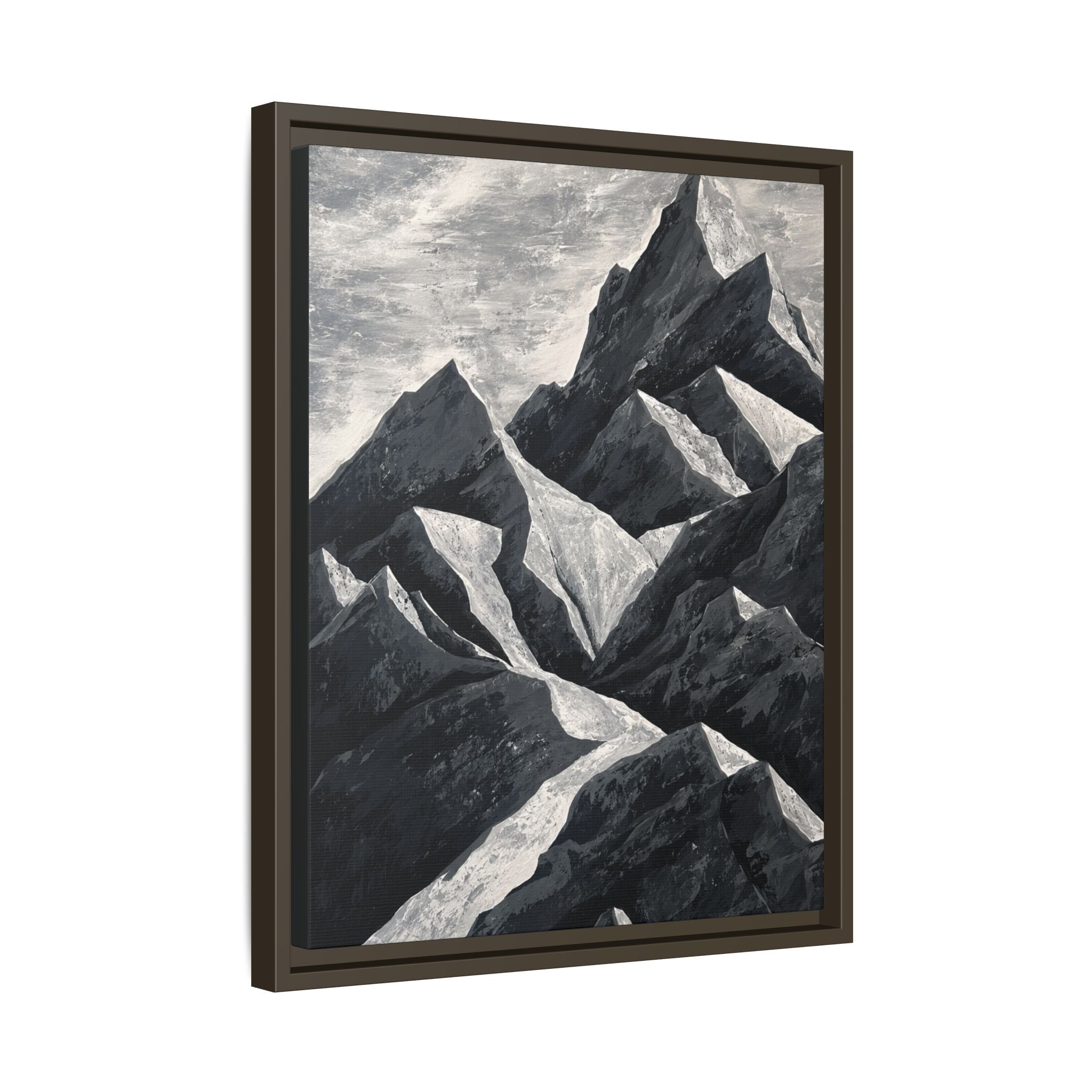 Silent Peaks Framed Canvas