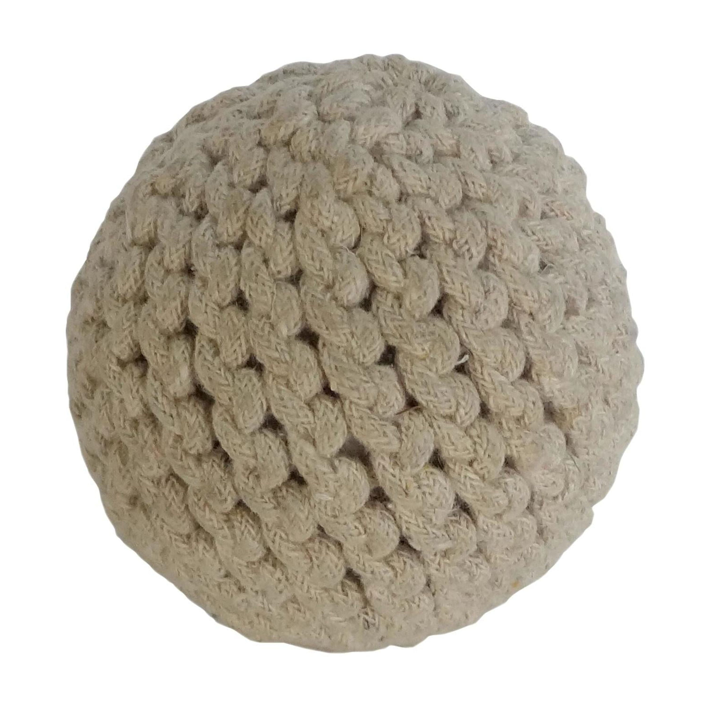 Brown 4" Handmade Decorative Ball Jute Rope Orbs & Vase Filler with Varying Designs (4 Count)