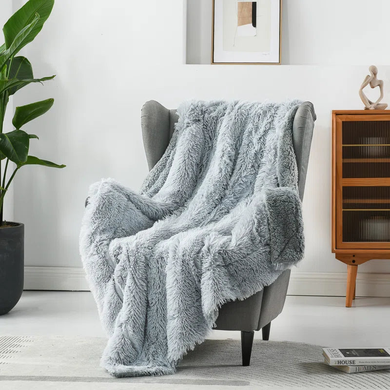 Super Soft Fuzzy Fluffy Sherpa Faux Fur Throw