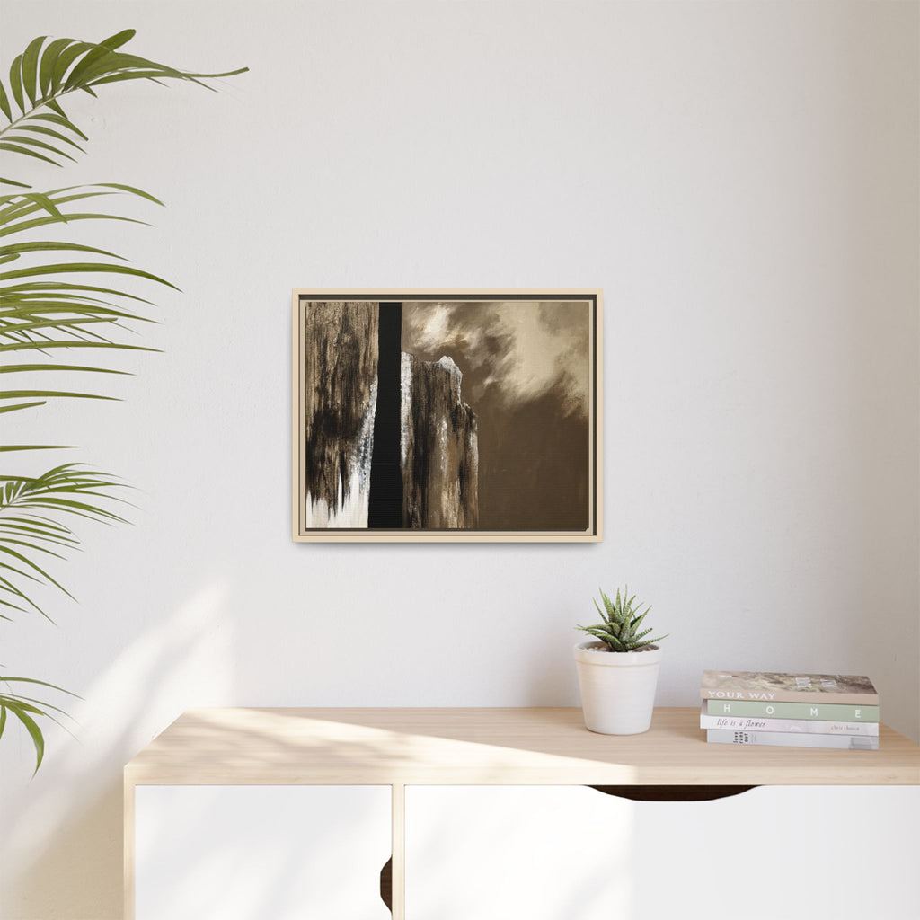 Misty Monolith Framed Canvas