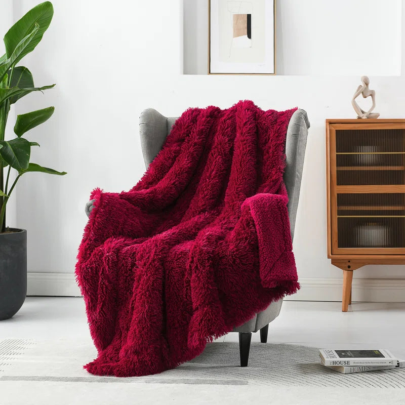 Super Soft Fuzzy Fluffy Sherpa Faux Fur Throw
