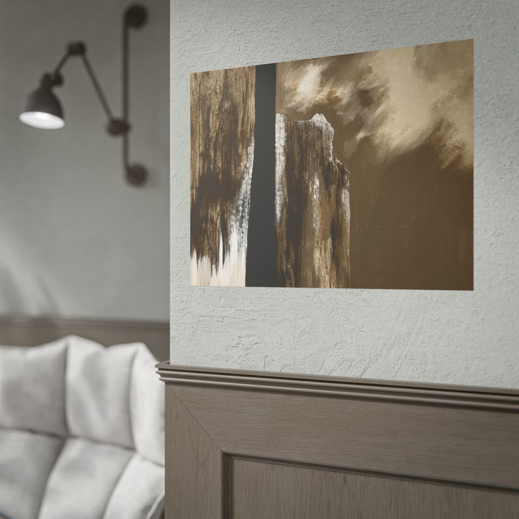 Misty Monolith Rolled Print