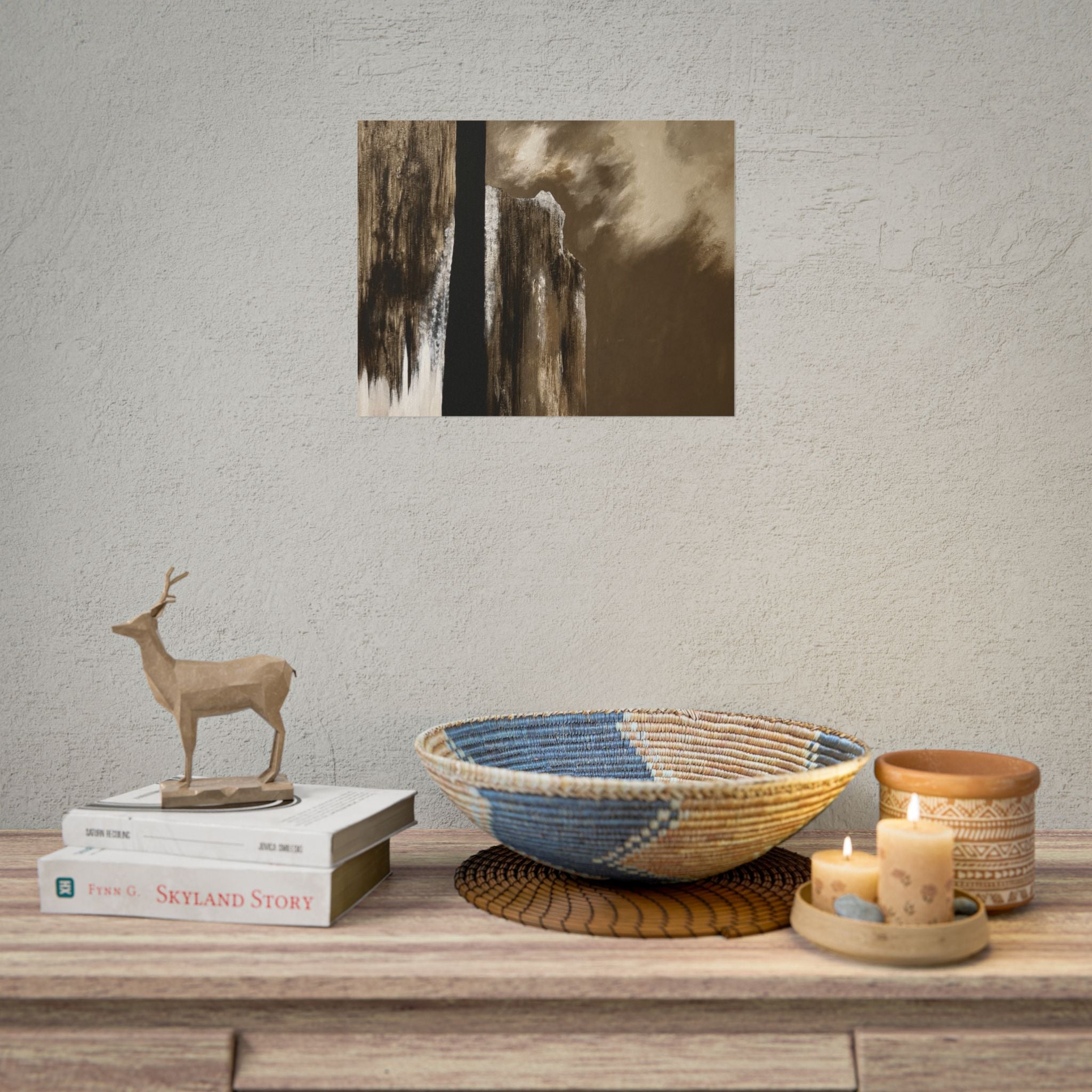Misty Monolith Rolled Print
