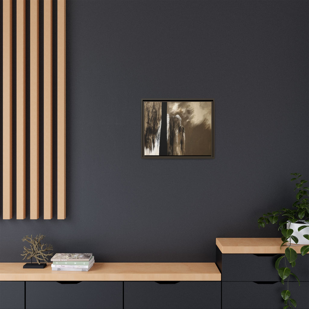 Misty Monolith Framed Canvas