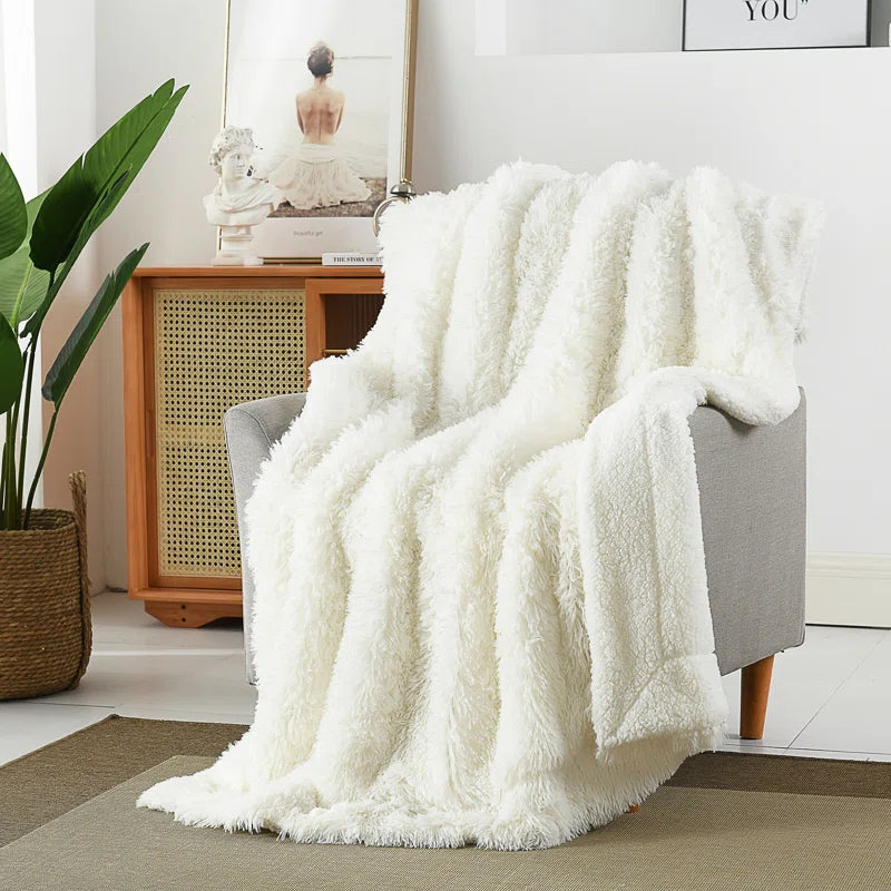 Super Soft Fuzzy Fluffy Sherpa Faux Fur Throw