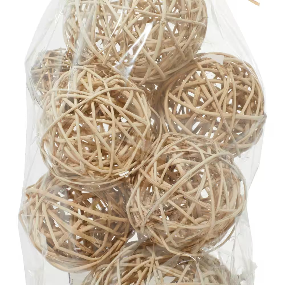 Brown Handmade Dried Plant Orbs & Vase Filler (2- Pack)