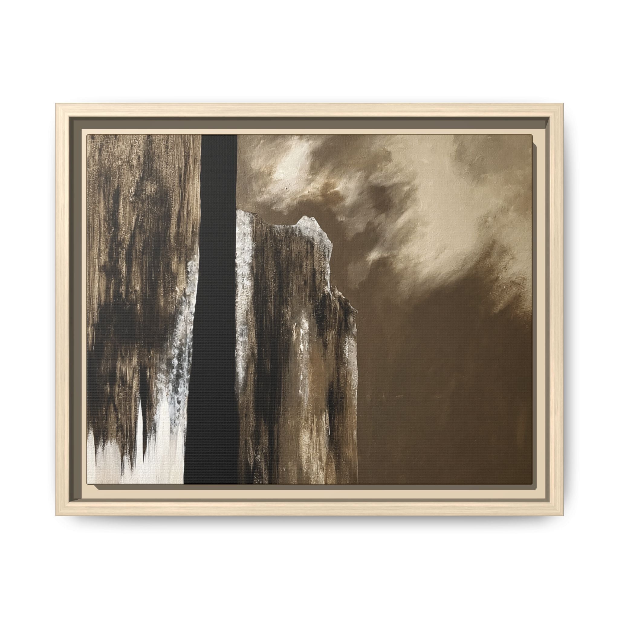 Misty Monolith Framed Canvas