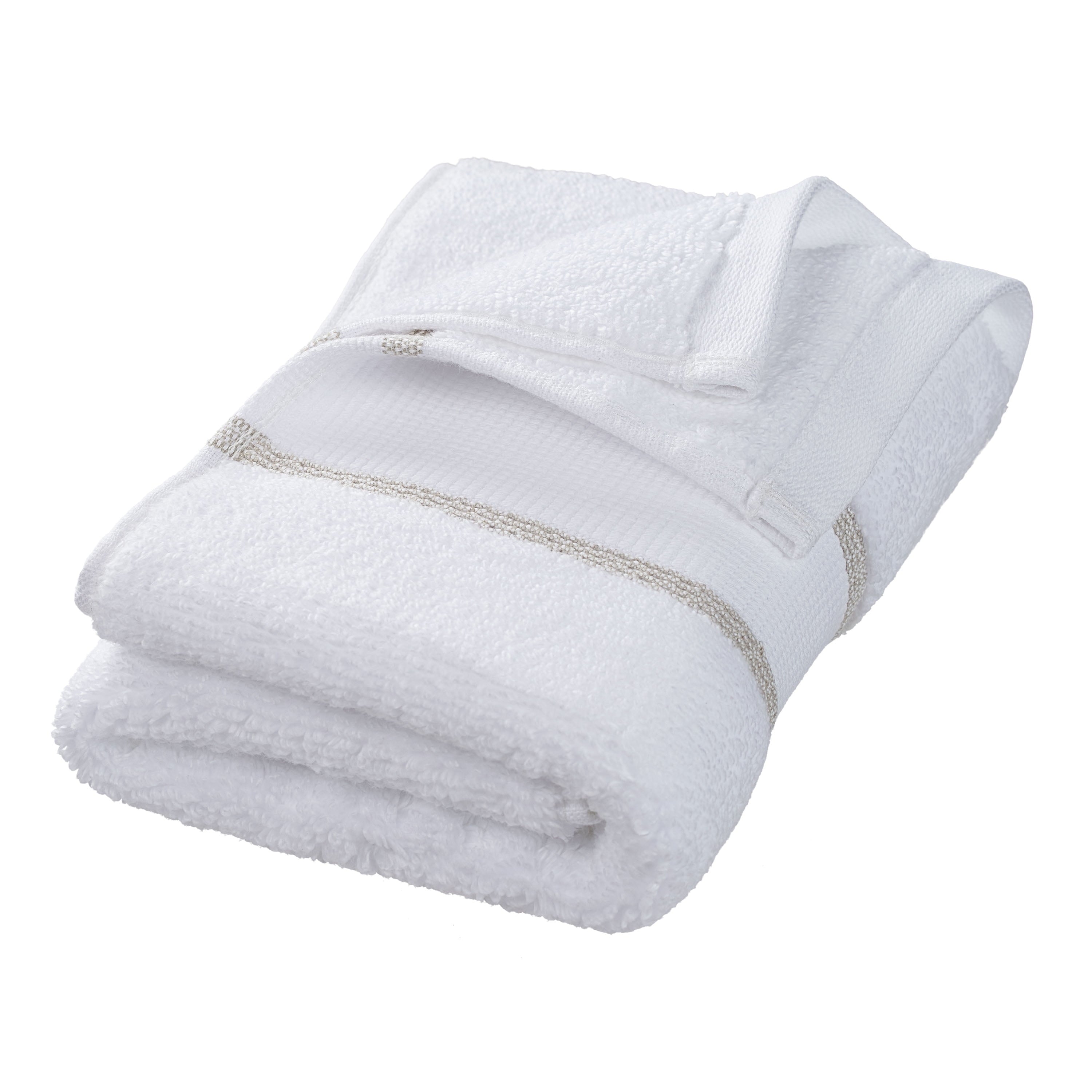 6-Piece Egyptian Cotton Striped Bath Coordinate Towel Set, Birchwood
