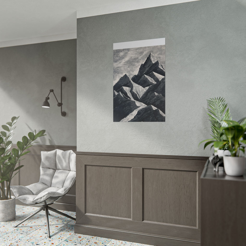 Silent Peaks Rolled Print