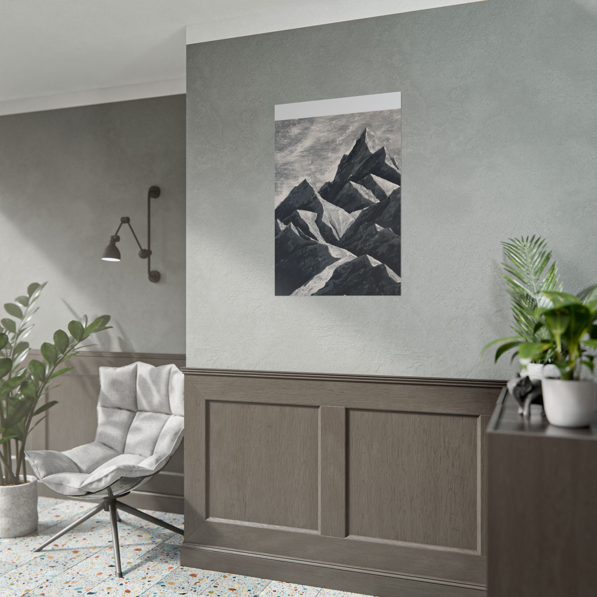 Silent Peaks Rolled Print