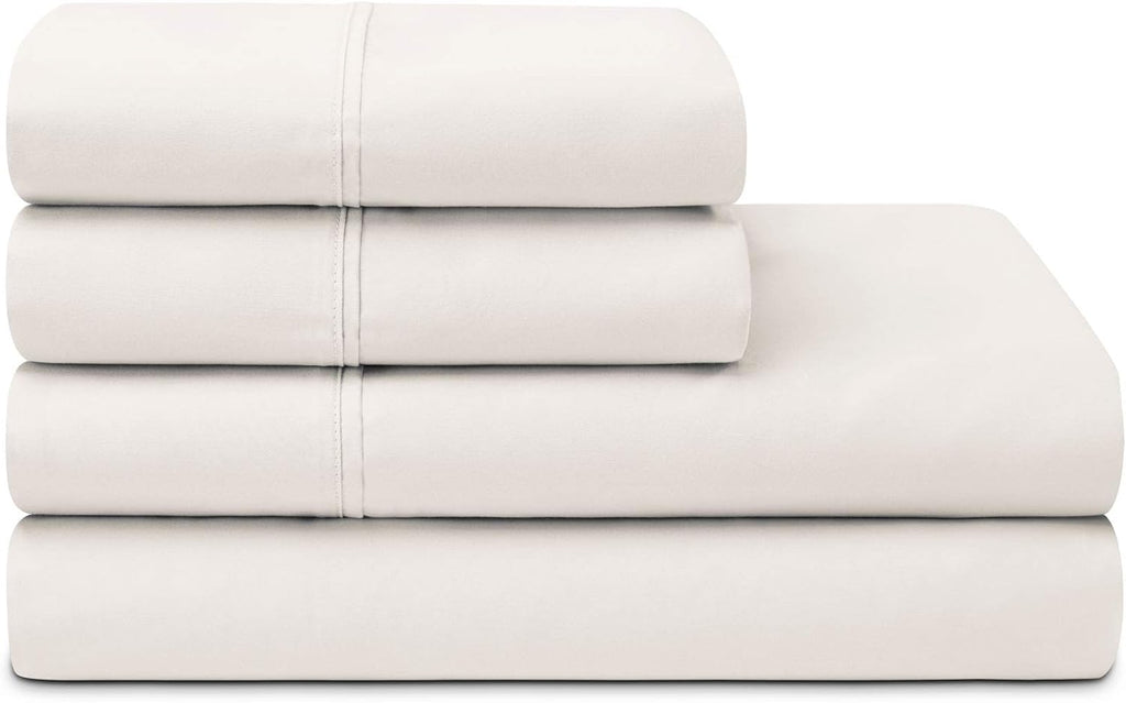 Celliant Performance Bed Sheets, Luxury Style, Soft, Breathable, Cool, Wrinkle & Fade Resistant, Promotes Better Sleep (Chalk, Queen 12” Pocket Depth)