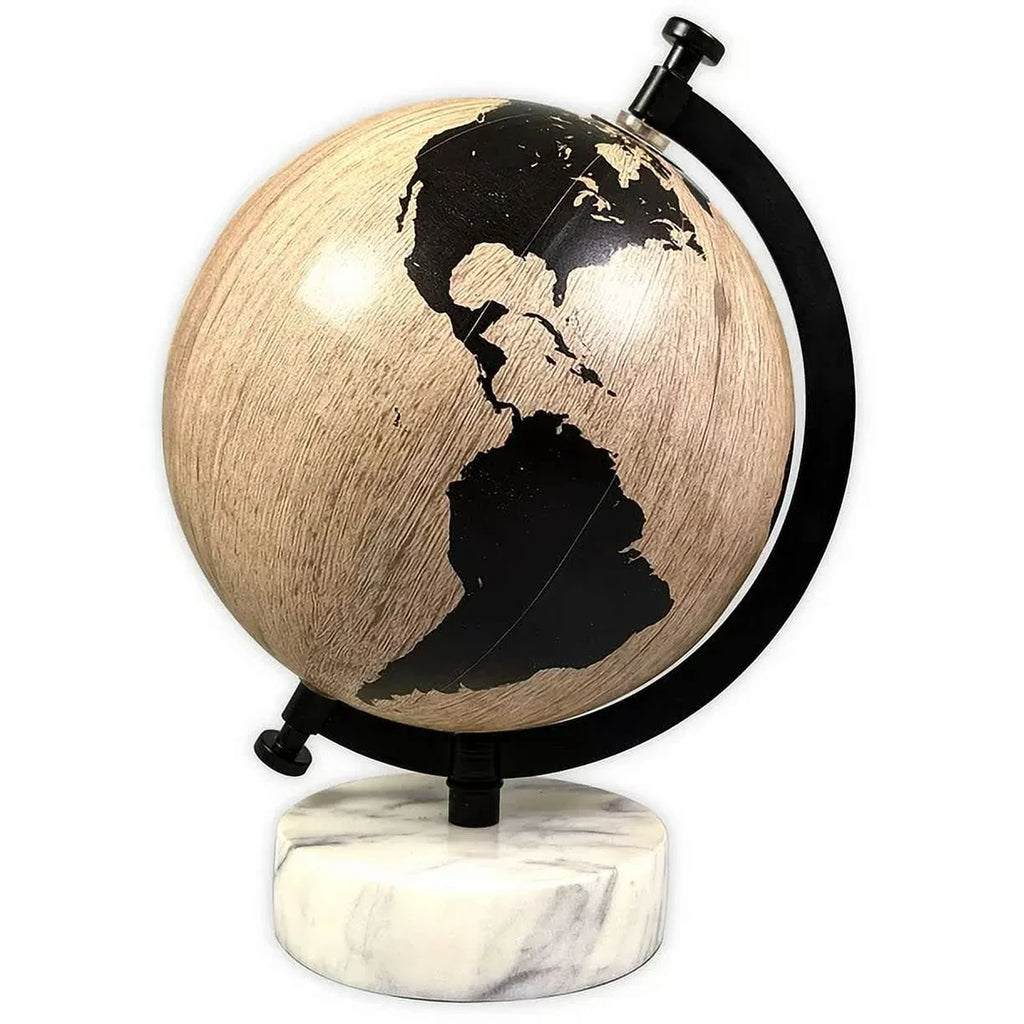 Tabletop Globe with White Marble Base, 6.5" X 9"