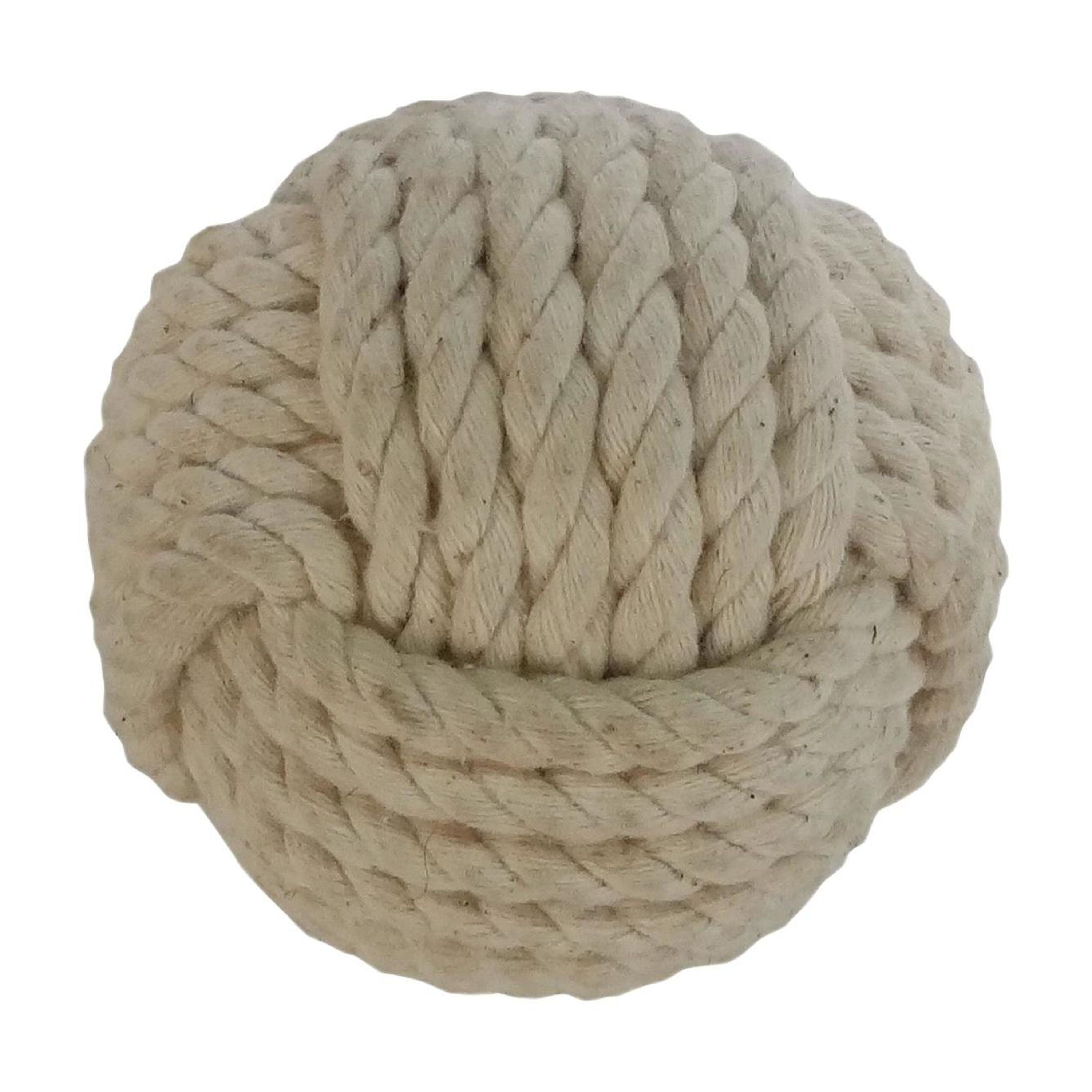 Brown 4" Handmade Decorative Ball Jute Rope Orbs & Vase Filler with Varying Designs (4 Count)