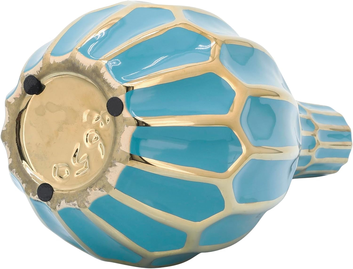 12540-02 Ceramic Vase, Turquoise Turquoise/Teal, 6.25X6.25X12