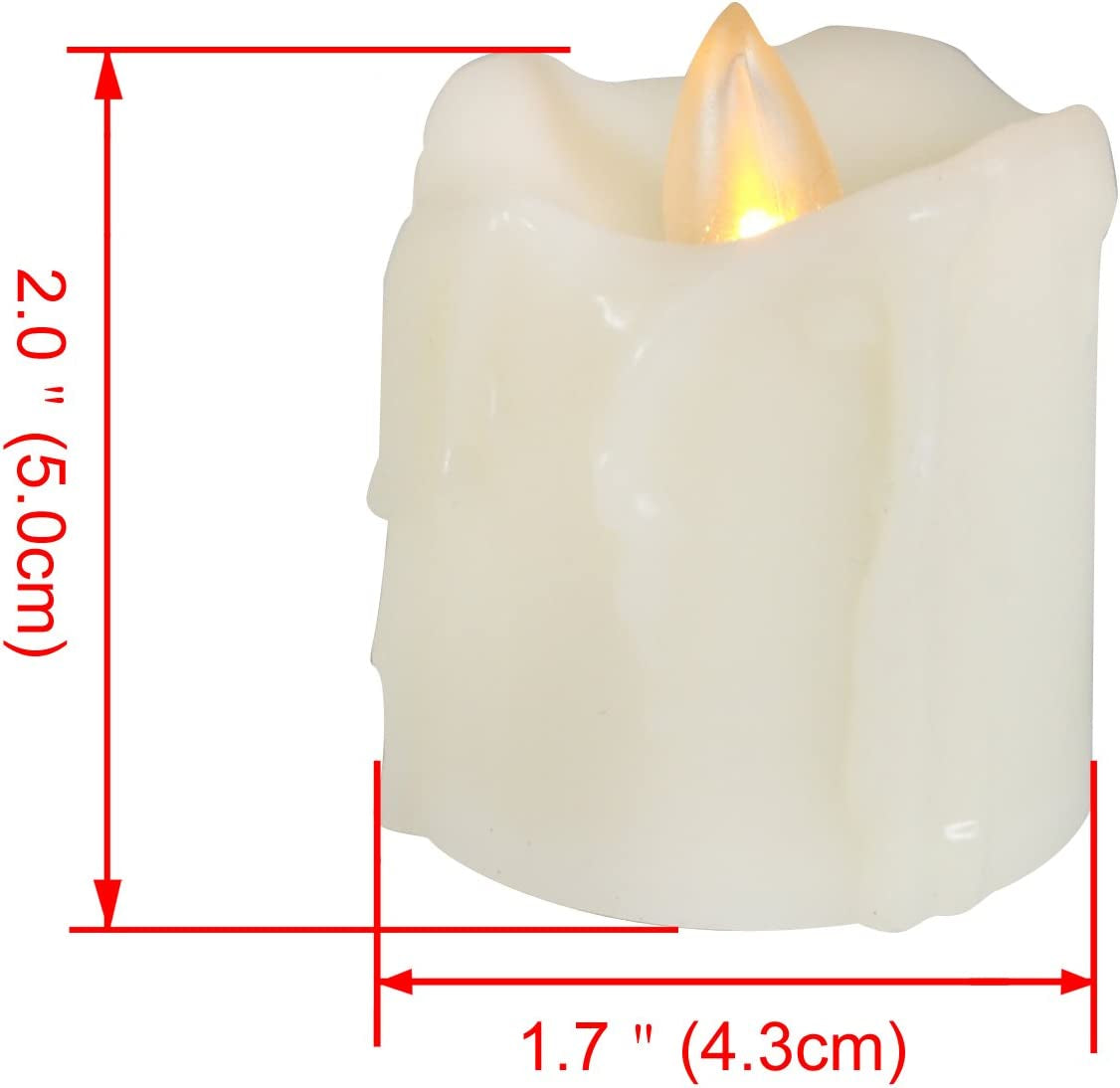 Battery Operated Flameless Votive Candles Realistic Flickering Fake Electric LED Tea Lights Set Bulk Wedding Party Halloween Christmas Decorations Table Centerpieces Batteries Incl 24PCS