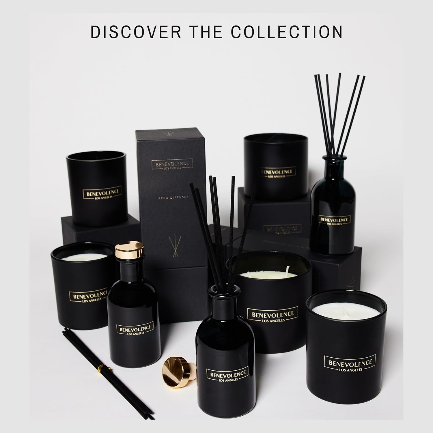 Reed Diffuser Set, Relaxing Rose & Sandalwood Fragrance Diffuser, Aromatherapy Reed Diffuser Sticks with Gift Box, Scented Sticks Diffuser, Bathroom Diffuser