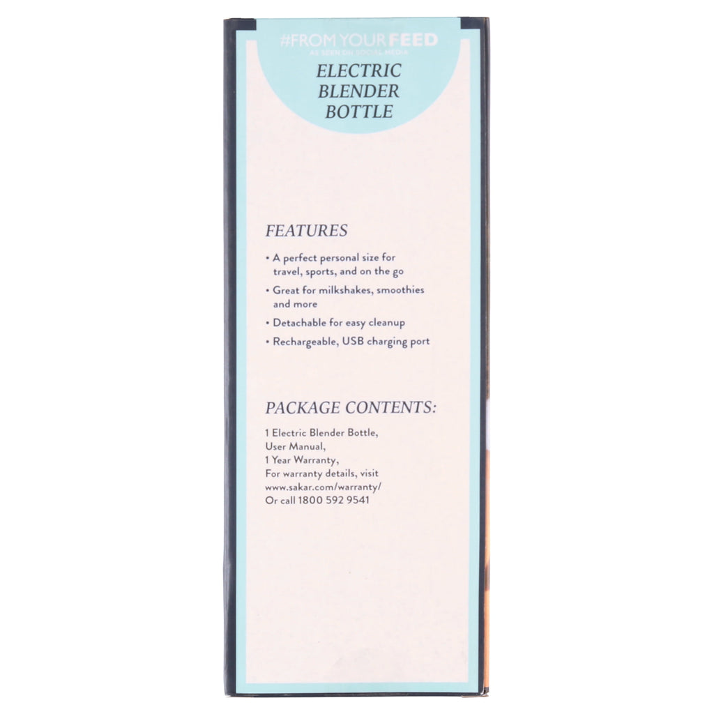 Portable Blender Bottle, Personal Sized - Gray